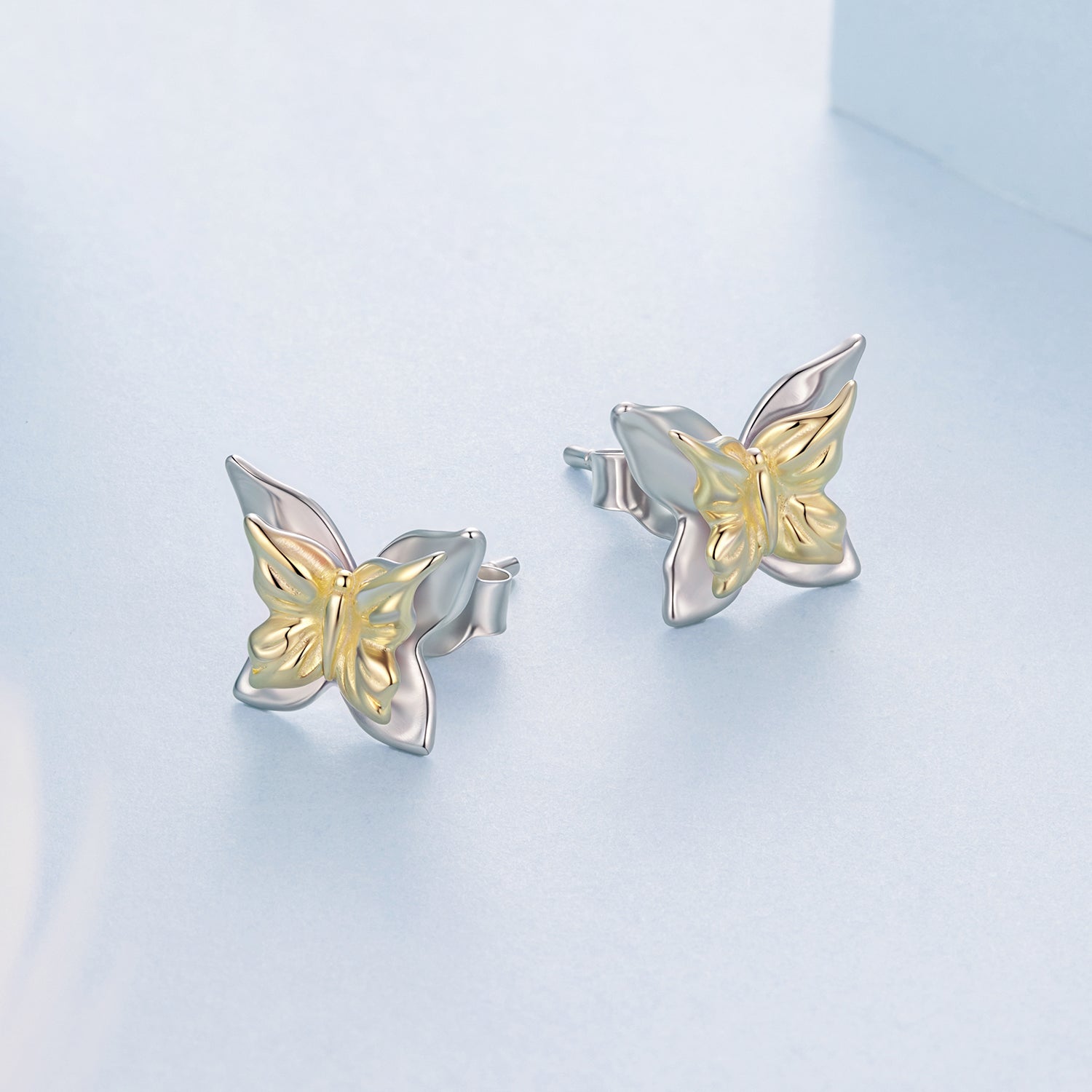 925 Sterling Silver White Gold Plated Small Earrings
