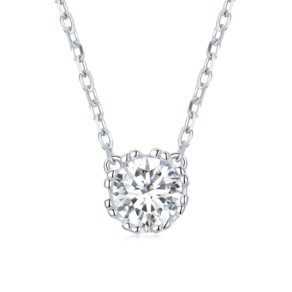 925 Sterling Silver Adjustable Necklace with CZ Pendants for Women