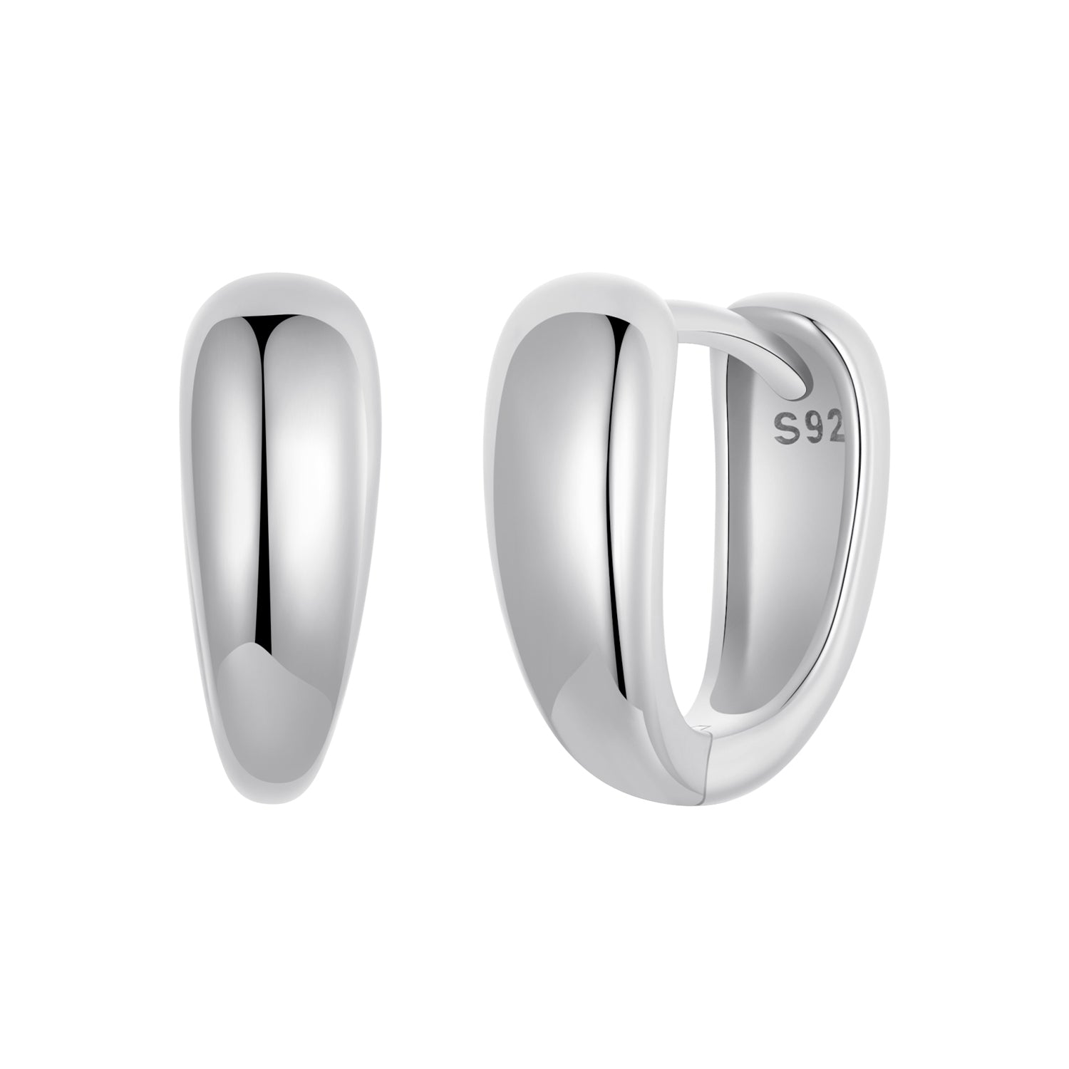 925 Sterling Silver Oxidized Earrings 12x5mm for Women