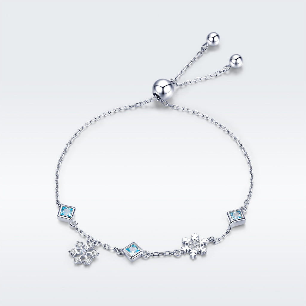 925 Sterling Silver Adjustable Bracelet for Women - 22cm