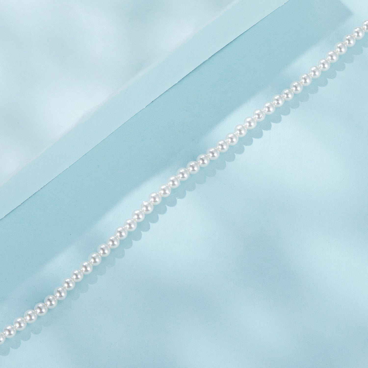 925 Sterling Silver White Gold Plated Shell Pearl Bracelet 16+6cm for Women