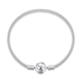 925 Sterling Silver CZ Pavé Setting Bracelet, Size 17.0 for Women
