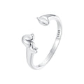 925 Sterling Silver Oxidized 1.8mm Width Elegant Style E Ring