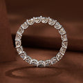 925 Sterling Silver 3mm Moissanite Ring for Women Size 6