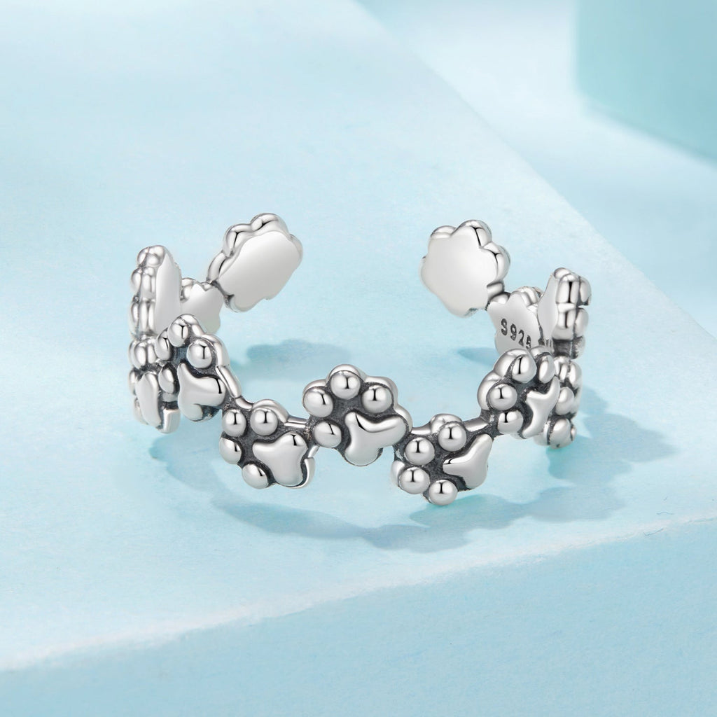 925 Sterling Silver Oxidized Silver 0.44cm Ring for Women