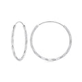 925 Sterling Silver Plated White Gold Earrings 3.0cm for Women