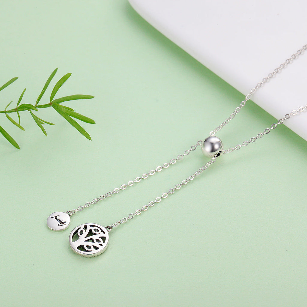 925 Sterling Silver Necklace 42CM Length with 9.5CM Pendant for Women