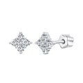 925 Sterling Silver 10mm Moissanite Earrings for Women
