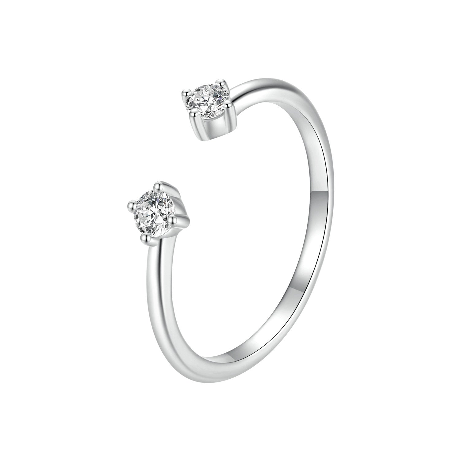 925 Sterling Silver Moissanite Ring Size E for Women