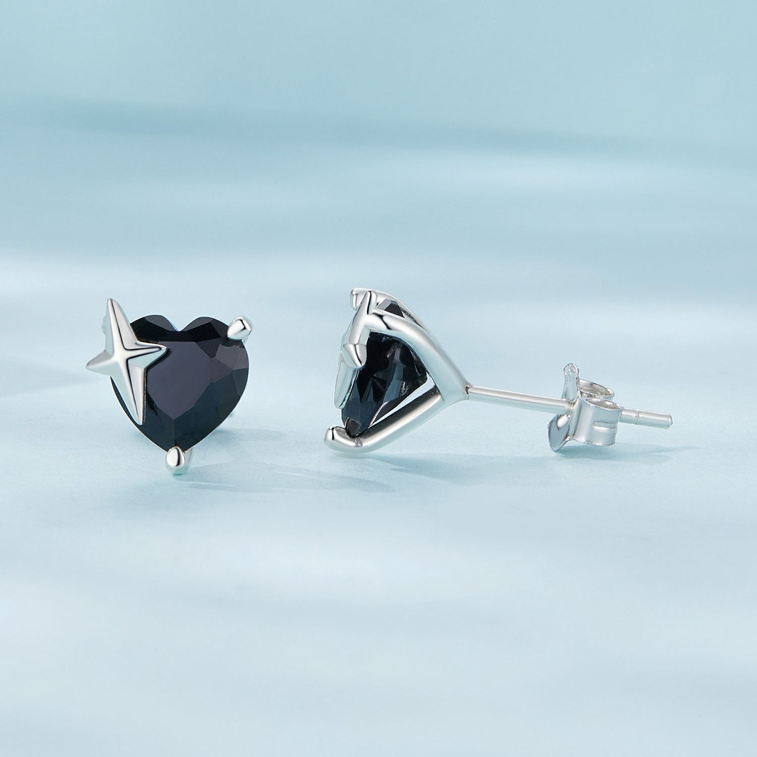 925 Sterling Silver Earrings with Pavé Setting and CZ