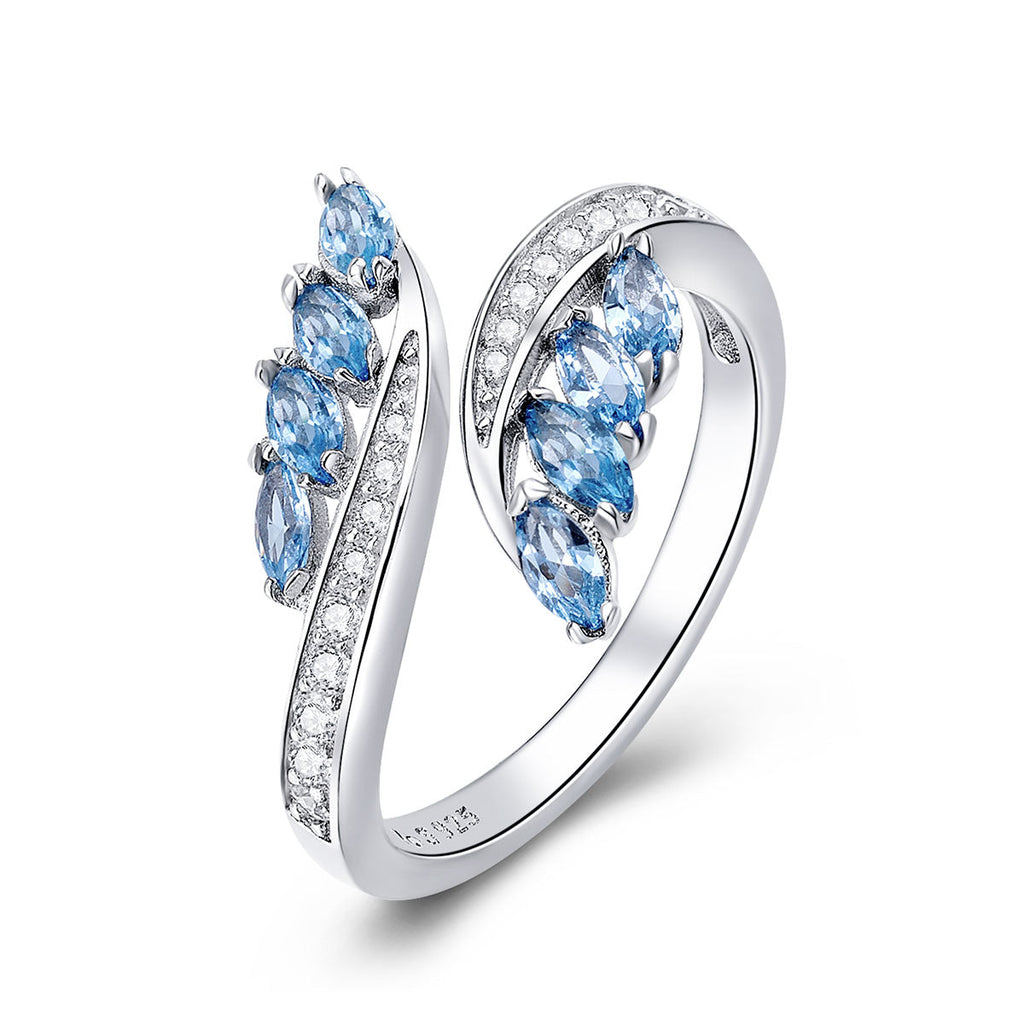925 Sterling Silver Plated Platinum Pavé CZ Ring for Women