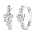 925 Sterling Silver Earrings with Zircon and Platinum Plating