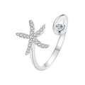 925 Sterling Silver Pavé Setting White Gold Ring for Women