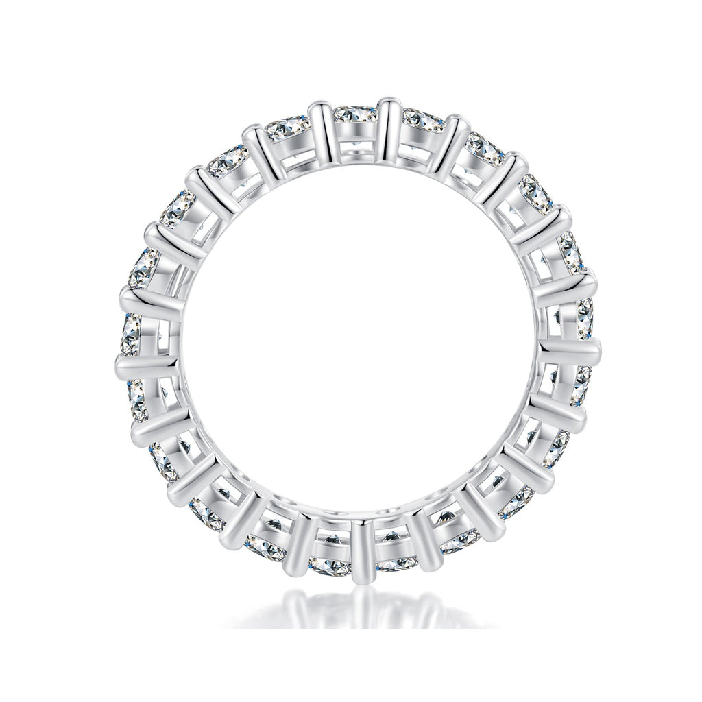 925 Sterling Silver Moissanite 0.1ct Ring Size 6 for Women