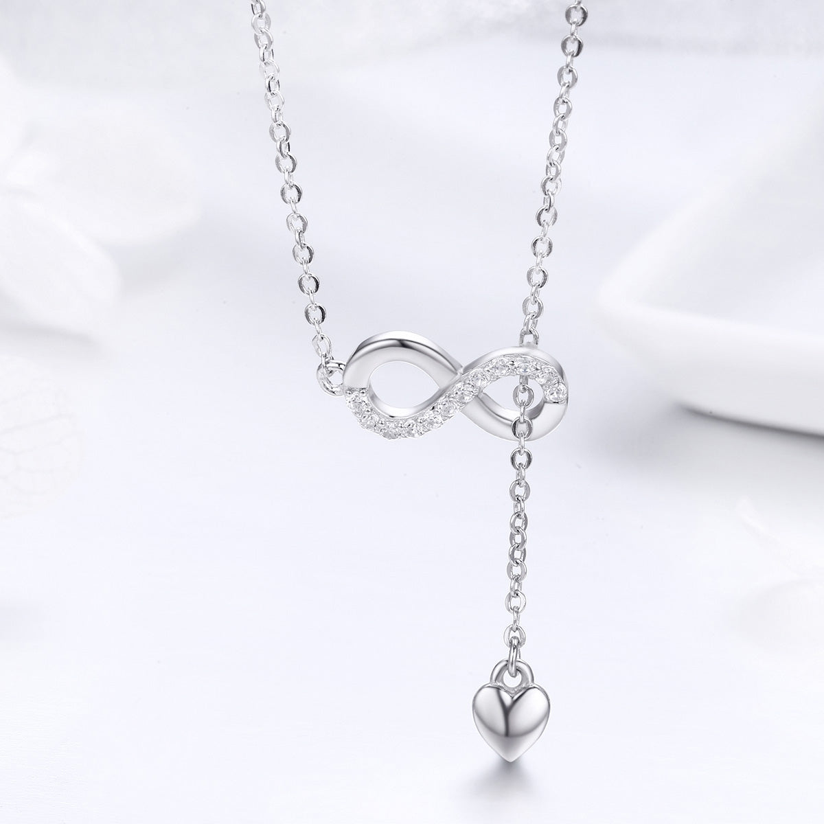925 Sterling Silver Adjustable Necklace 38-45cm for Women