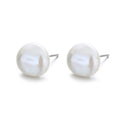 925 Sterling Silver White Gold Plated Freshwater Pearl Earrings