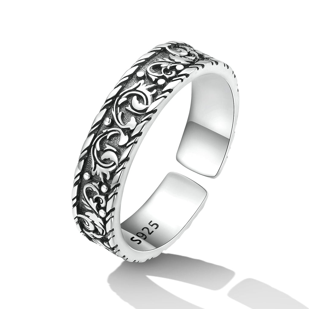 925 Oxidized Silver 0.5cm Ring