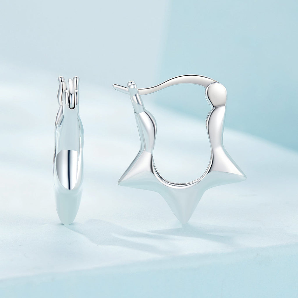 S925 Sterling Silver Earrings for Women - Oxidized Silver, 17x4mm