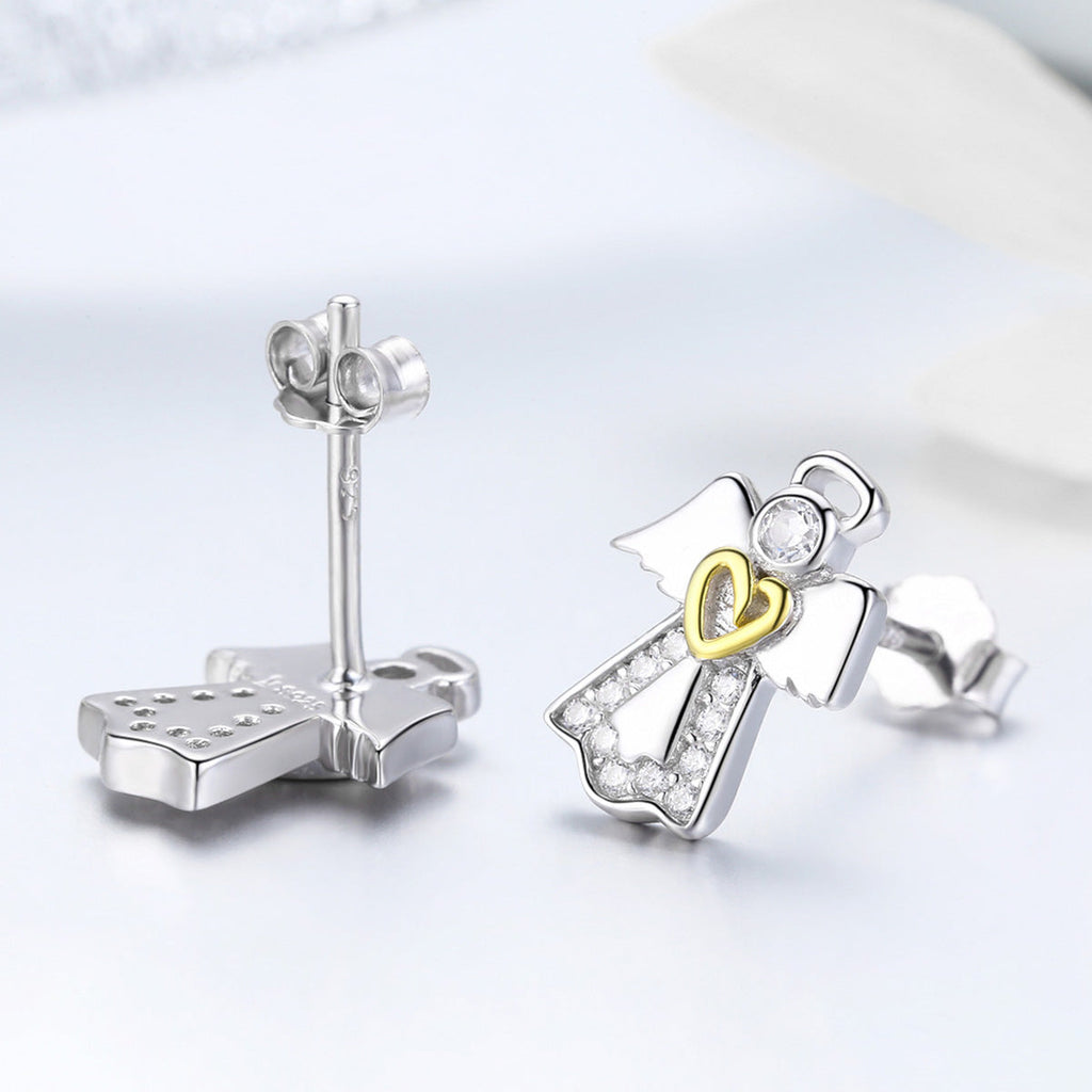 925 Sterling Silver Plated Platinum Gold Earrings for Women