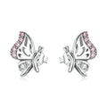 925 Sterling Silver Earrings with CZ in Pavé Setting