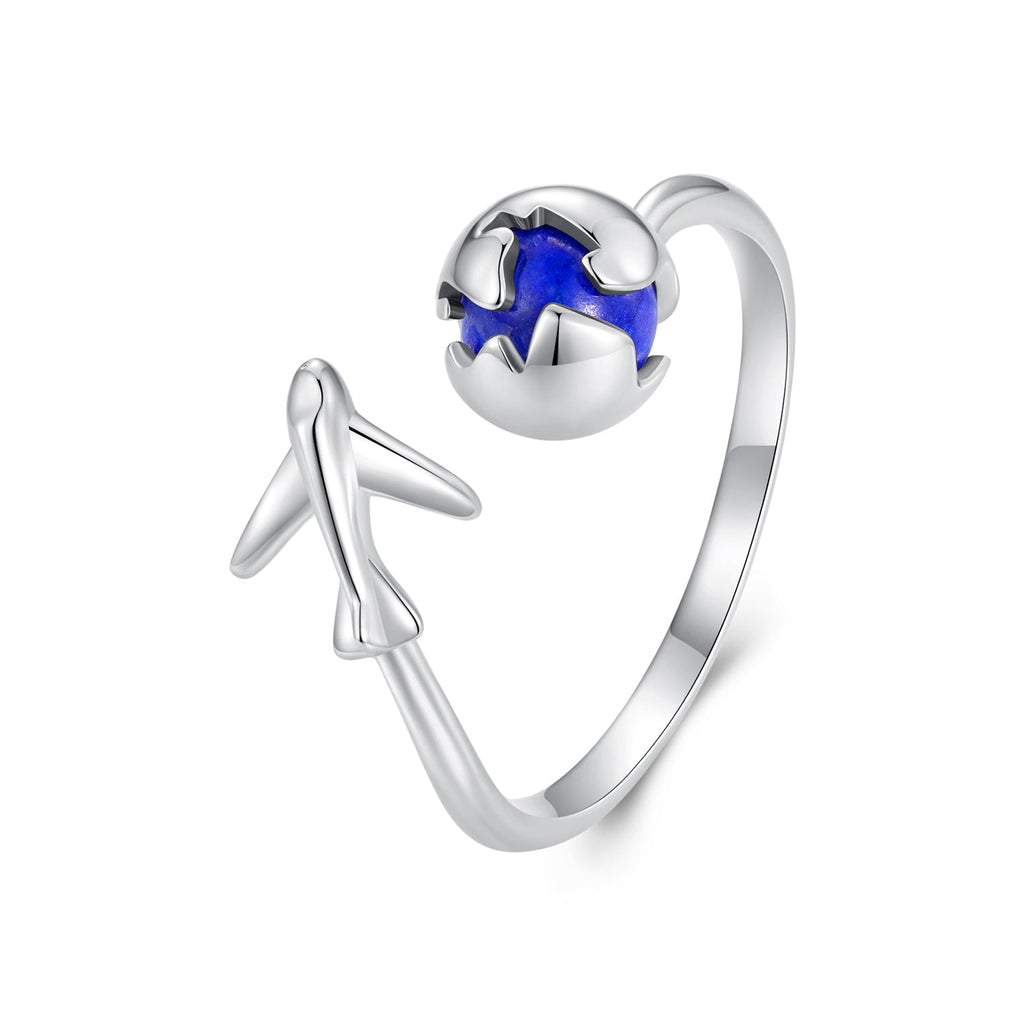 925 Silver 1.8mm Lapis Lazuli Ring