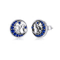 925 Sterling Silver Oxidized CZ Pavé Earrings