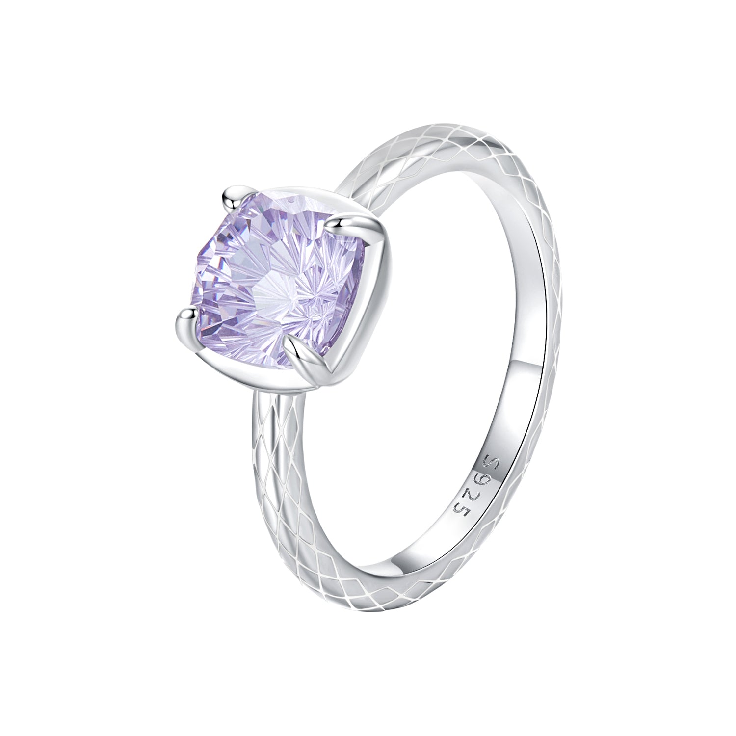 925 Sterling Silver Ring with Pavé Setting CZ, Size 6.0