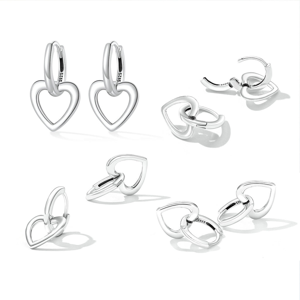 925 Sterling Silver Earrings for Women - Oxidized - 1.9x1.2cm