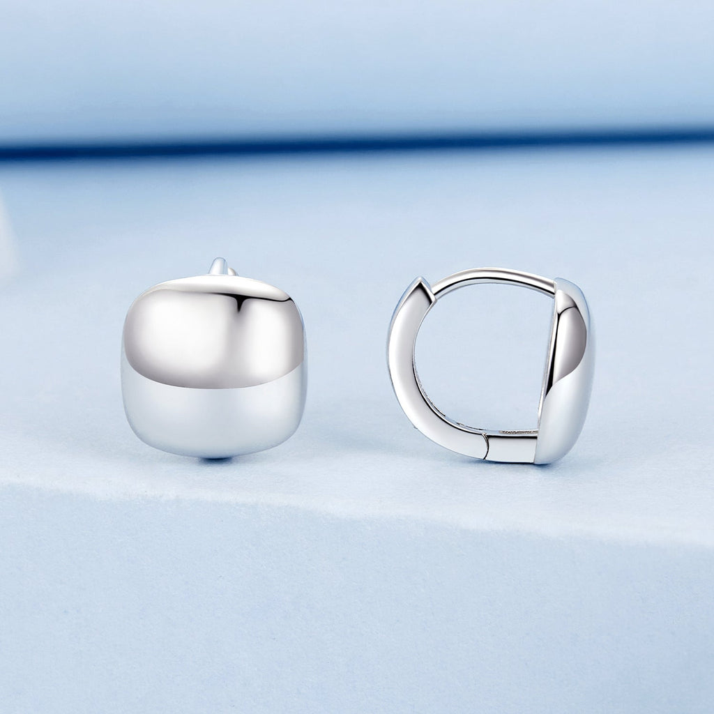 925 Sterling Silver Plated White Gold 10mm Earrings for Women