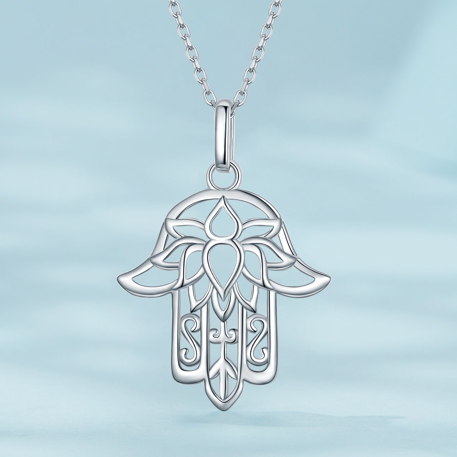 S925 Sterling Silver Plated Platinum Adjustable Necklace for Women