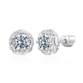 925 Sterling Silver 0.5 Carat Moissanite Earring for Women