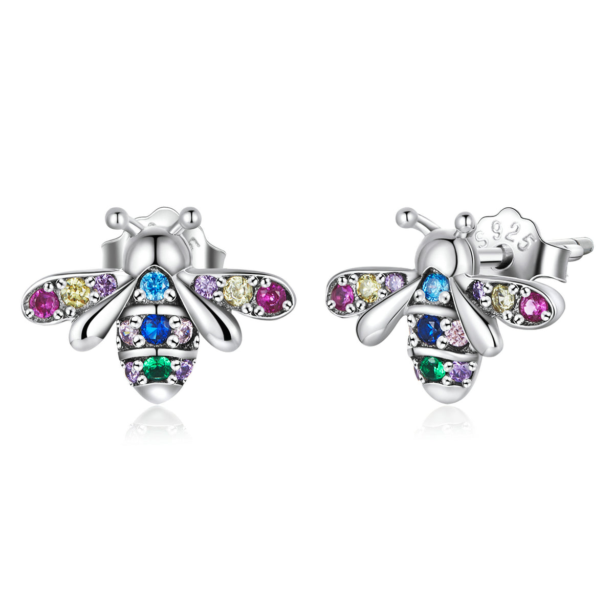 925 Sterling Silver Pavé Setting CZ Earrings for Women