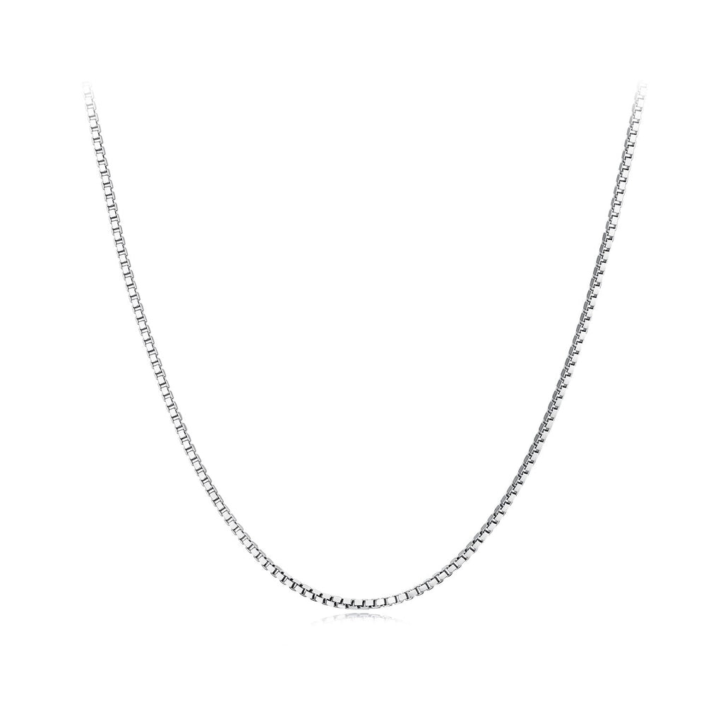 925 Sterling Silver Necklace 400mm with Platinum Plating for Women