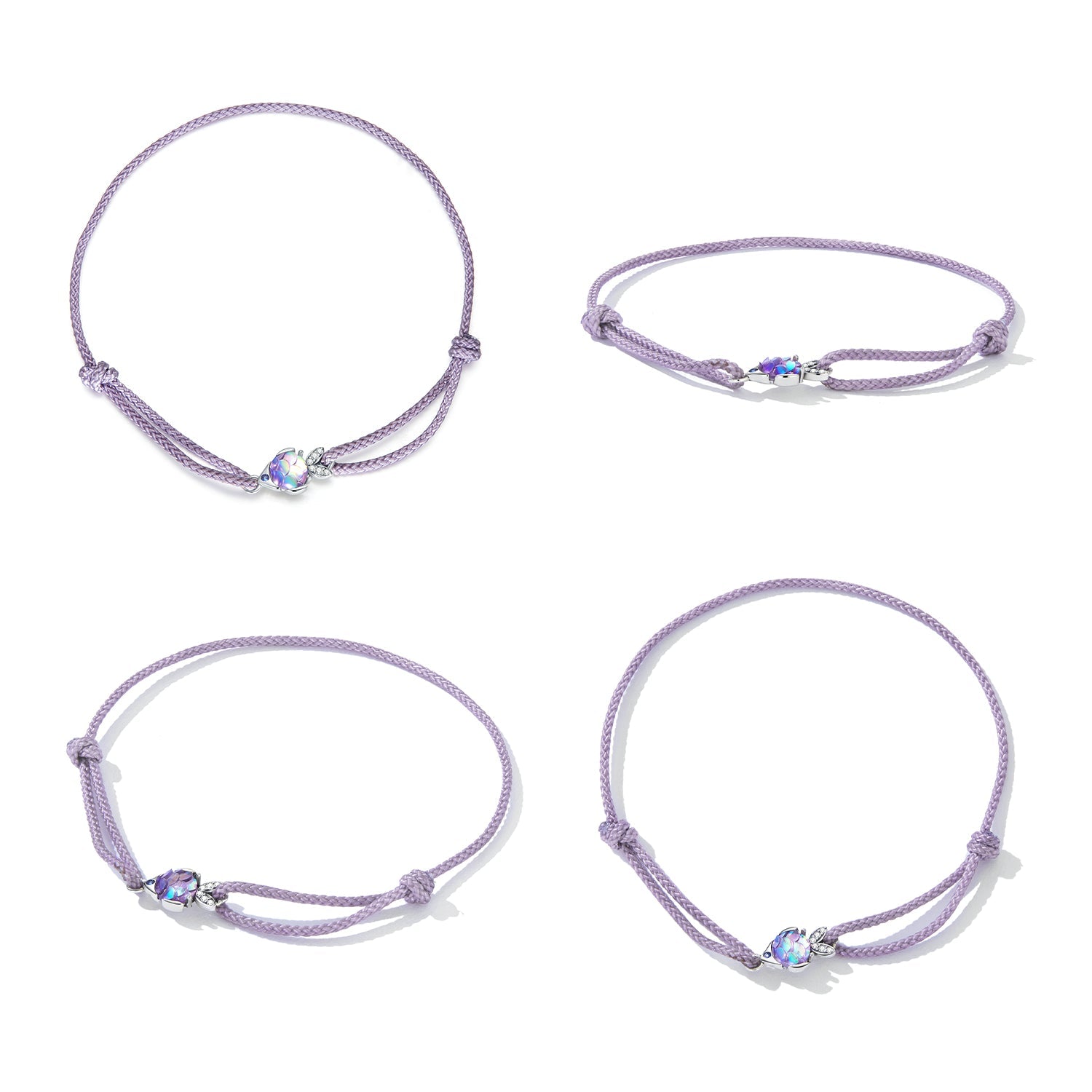 925 Sterling Silver Adjustable 24cm CZ Resin Bracelet for Women