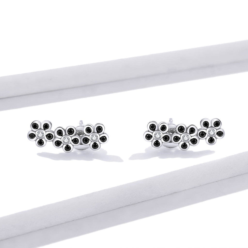 925 Sterling Silver Earrings with Pavé Setting CZ