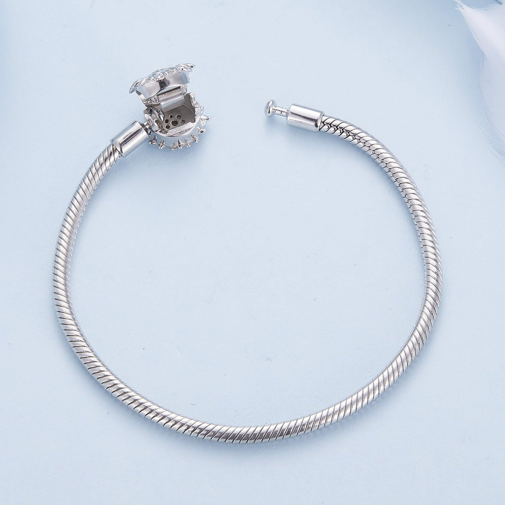 925 Sterling Silver Pavé Setting CZ Bracelet for Women - 17.0 Size, 170mm Length, 3mm Chain Thickness