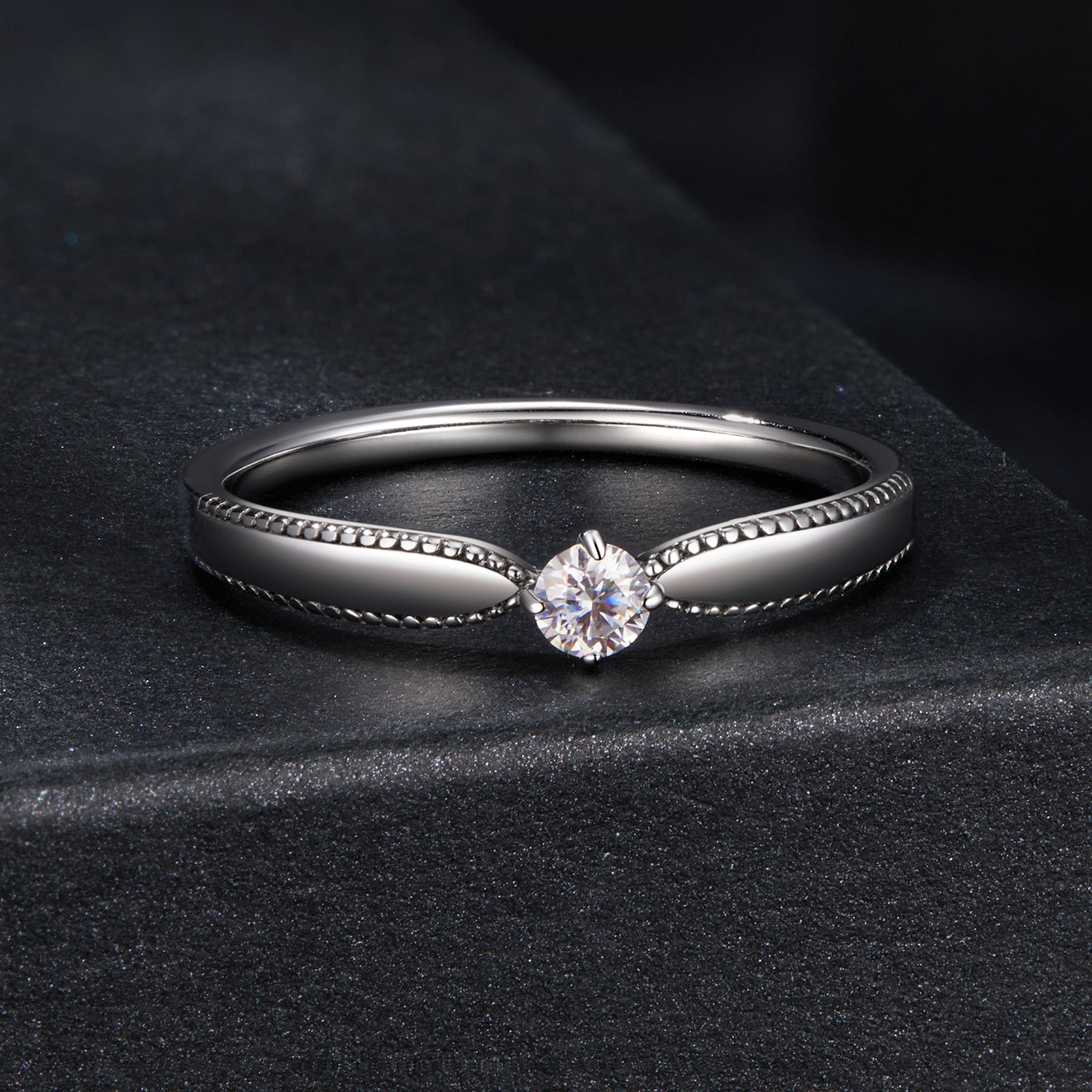 925 Sterling Silver Moissanite Ring Size 6 for Women