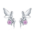 925 Sterling Silver Earrings with Pavé Setting CZ, 1.6*0.7 cm for Women