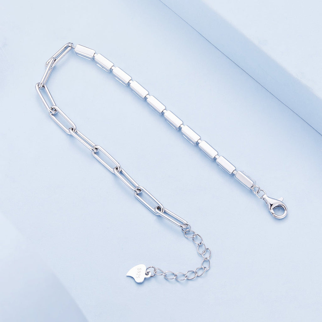 925 Sterling Silver Pavé Setting CZ Bracelet with Platinum Plating, Adjustable 14.5+3cm, for Women