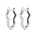 925 Sterling Silver & Oxidized Silver Earrings for Women