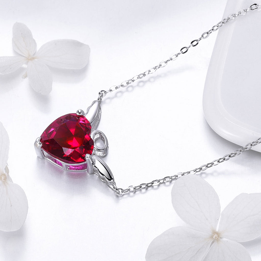 925 Sterling Silver Adjustable Necklace 37-45cm with 1.4*2cm Pendant for Women
