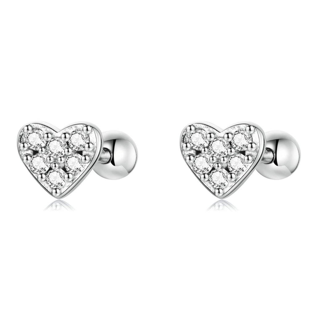 925 Sterling Silver Earrings with Pavé Setting CZ