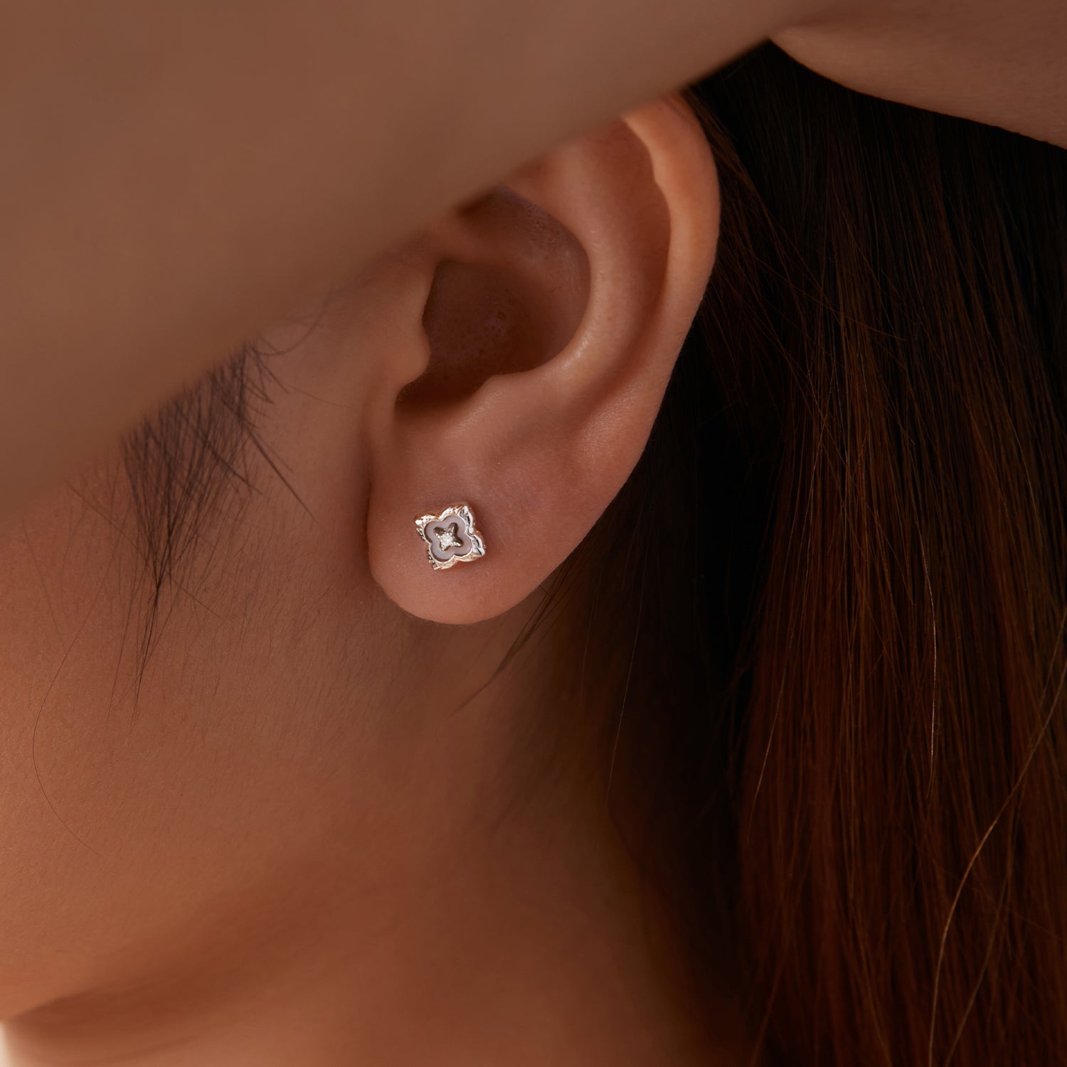 925 Sterling Silver Moissanite 0.8cm Earrings for Women
