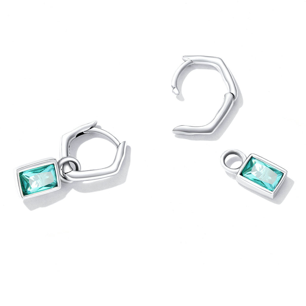 925 Sterling Silver Earrings with Pavé Setting CZ