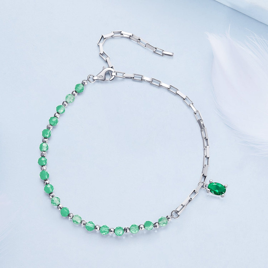 925 Sterling Silver Bracelet with Pavé Setting CZ - 210mm - for Women