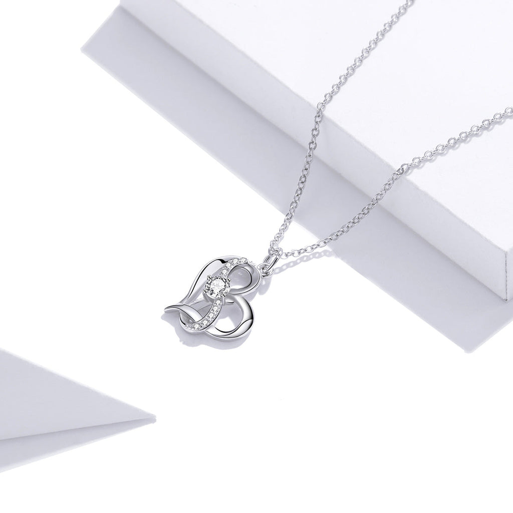 925 Sterling Silver Adjustable CZ Pendant Necklace