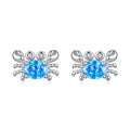 925 Sterling Silver White Gold Plated CZ Earrings for Women