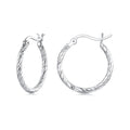 925 Sterling Silver Earrings with White Gold Plating