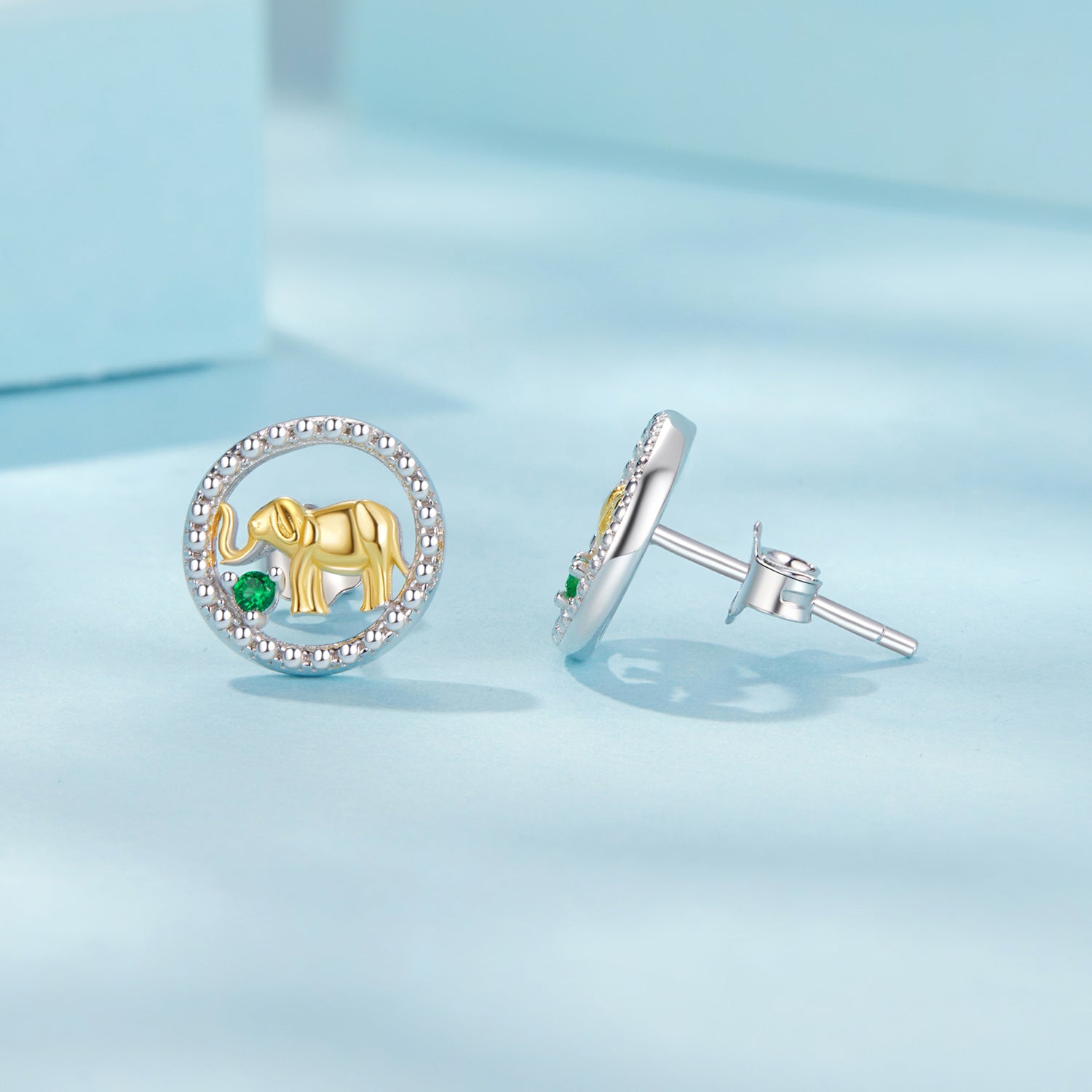 925 Sterling Silver Earrings with CZ in White Gold Plated for Women