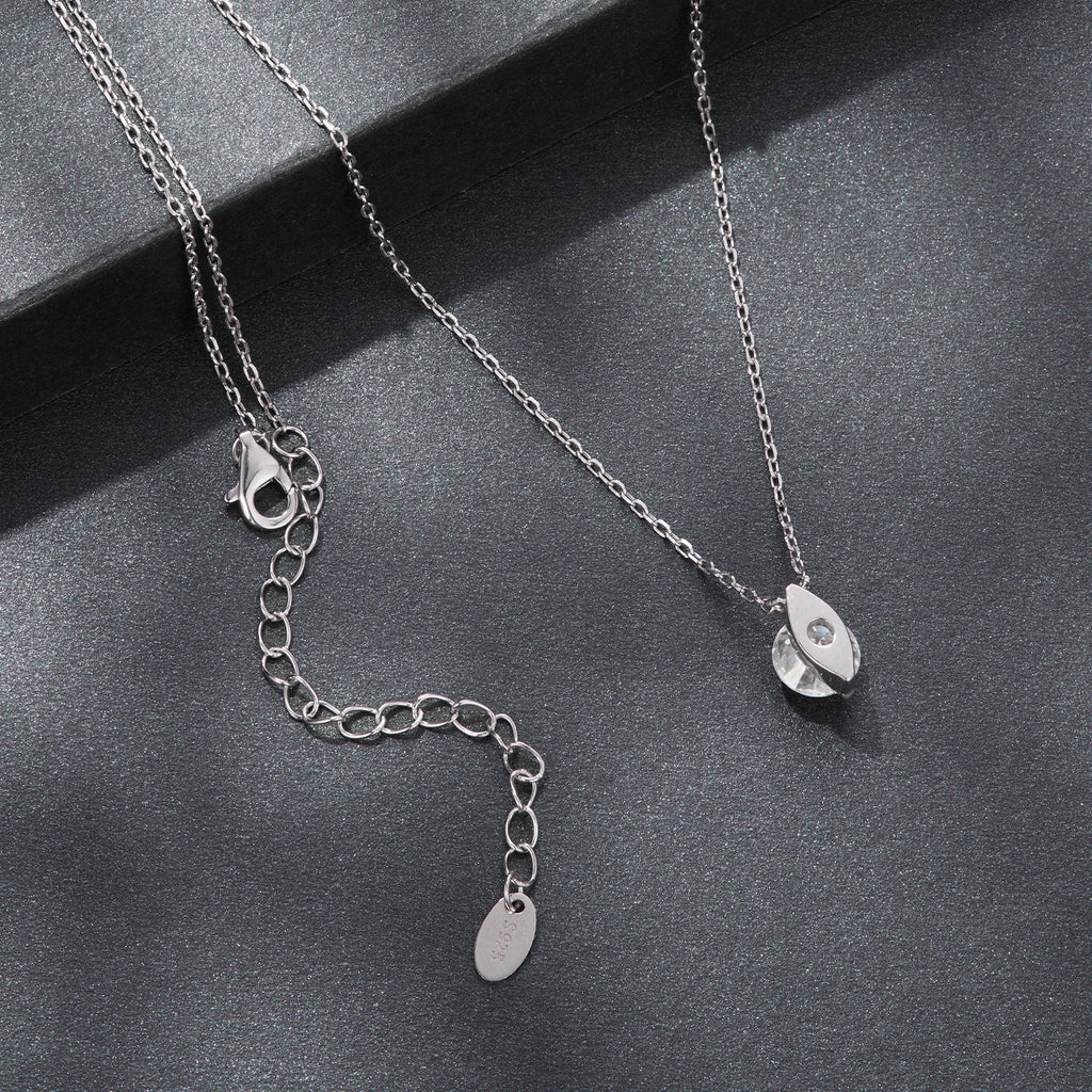 925 Sterling Silver 0.65 Carat Genuine Moissanite Necklace for Women